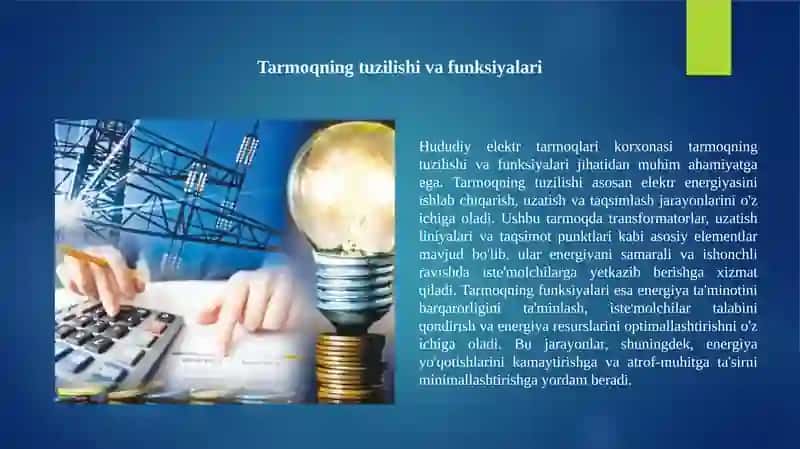 Hududiy elektr tarmoqlari korxonasi 2