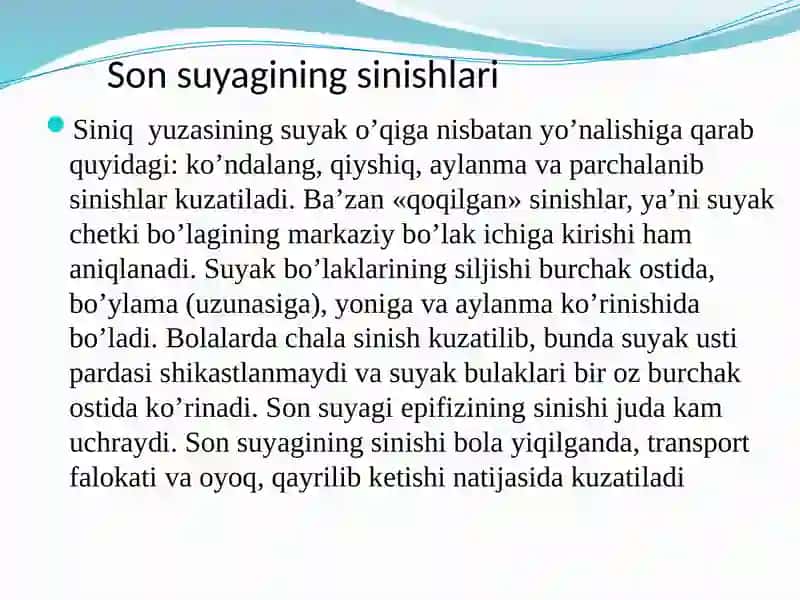 Sonsuyagining sinishlari 2