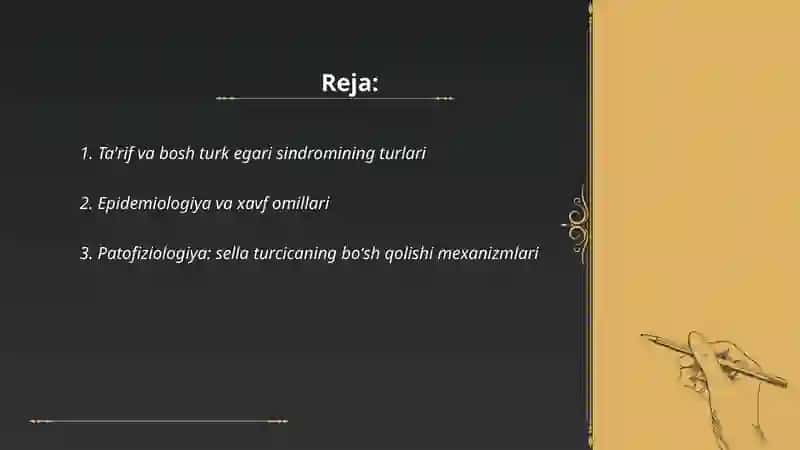 Bosh turk egari sindromi 2