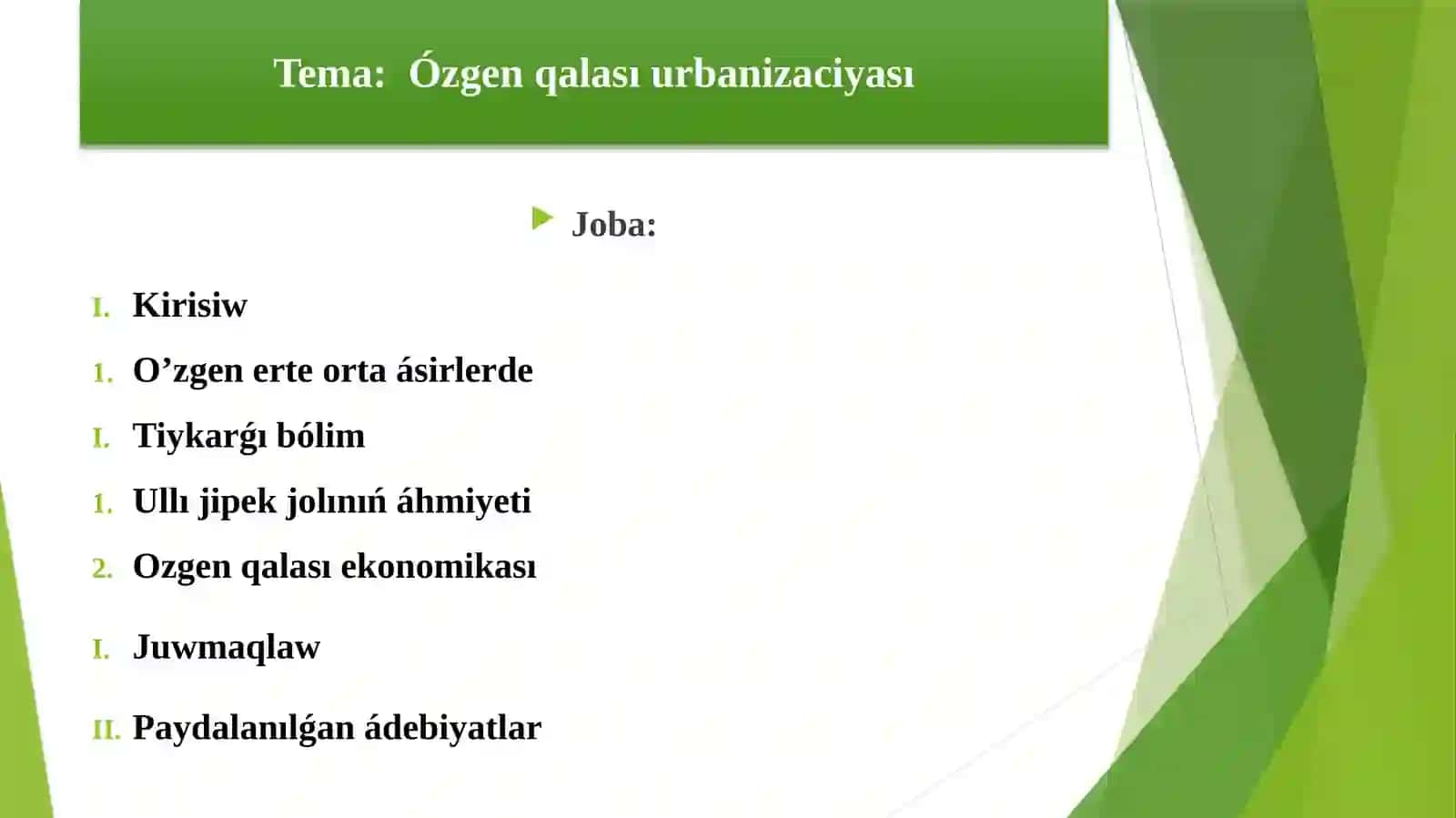 Berkalieva Fazudin islegen Prezentaciyasi 2