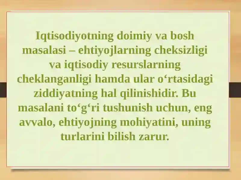 IJTIMOIY IQTISODIY EHTIYOJLAR 2