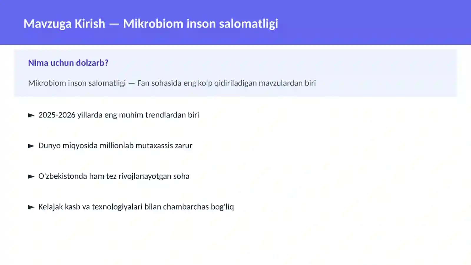 Mikrobiom inson salomatligi 2