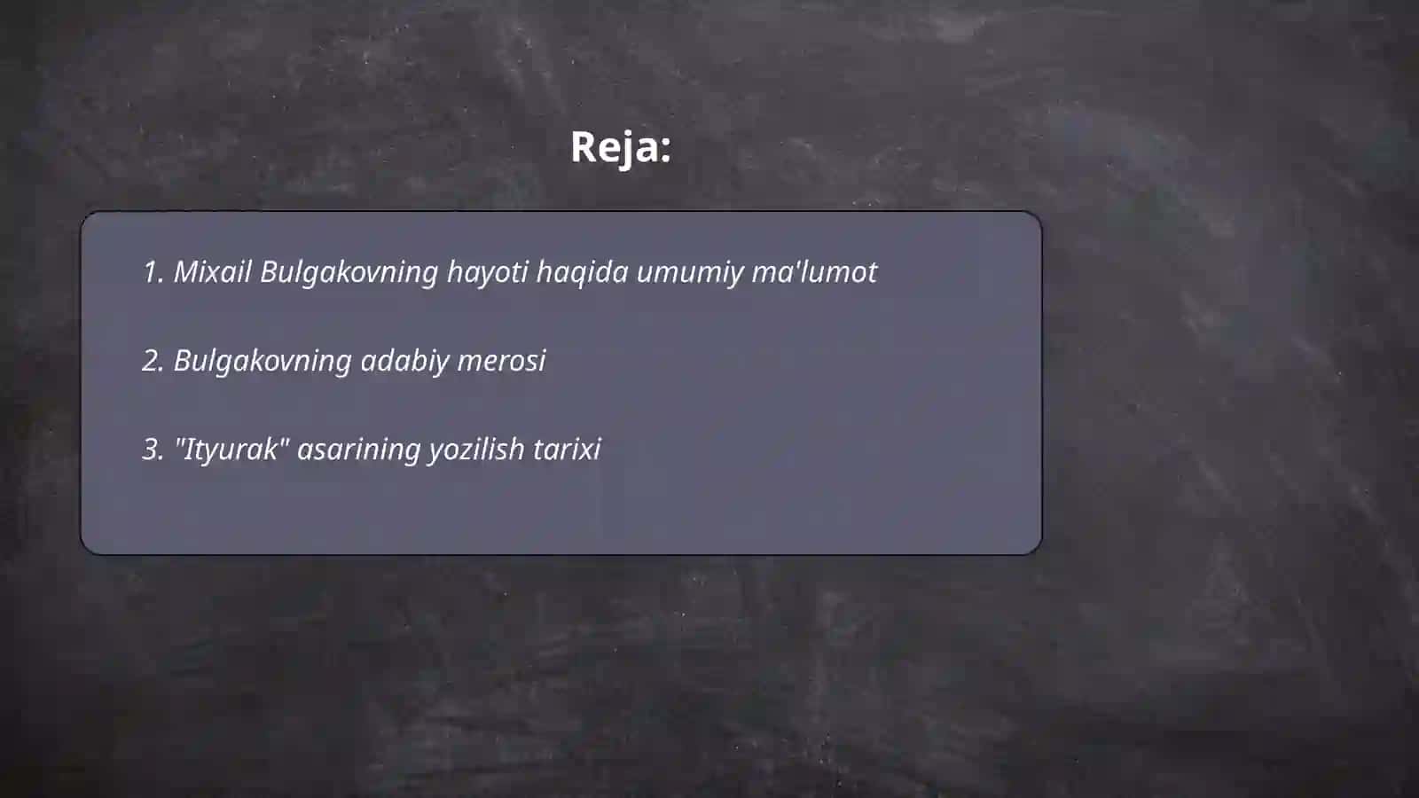 Mixail Bulgakovning hayoti va ijodi "Ityurak" asari 2