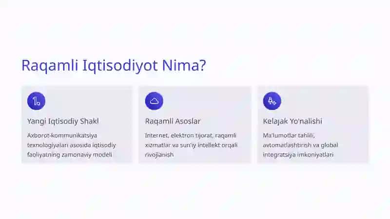 Raqamli Iqtisodiyotning Shakllanishi 2