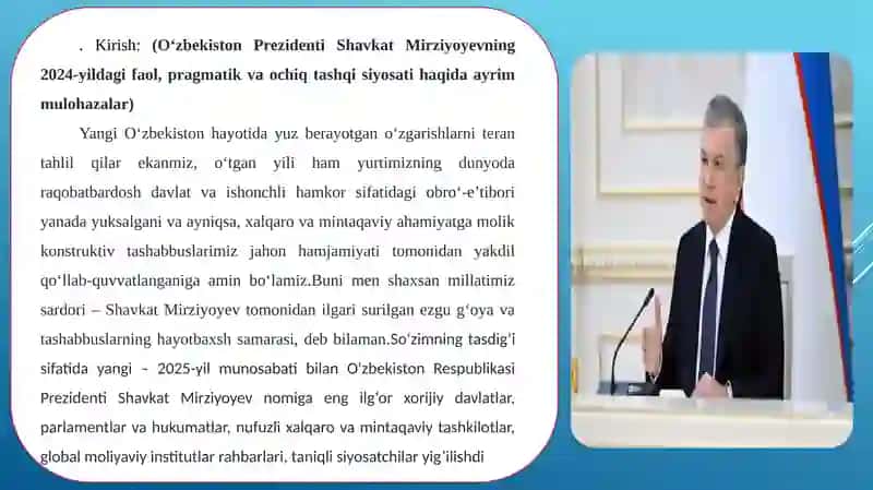 O‘zbekistonning Xalqaro munosabatlariva Diplomatiyasi 2