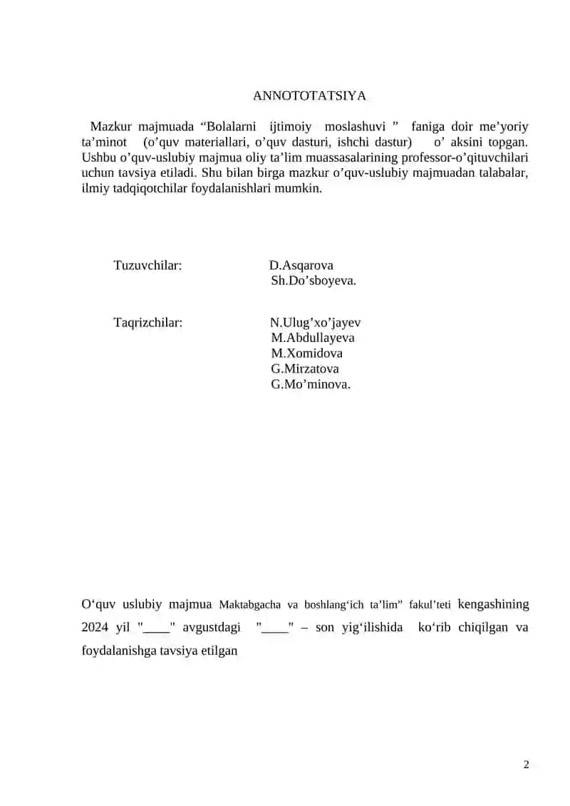 O‘QUV USLUBIY MAJMUA 2