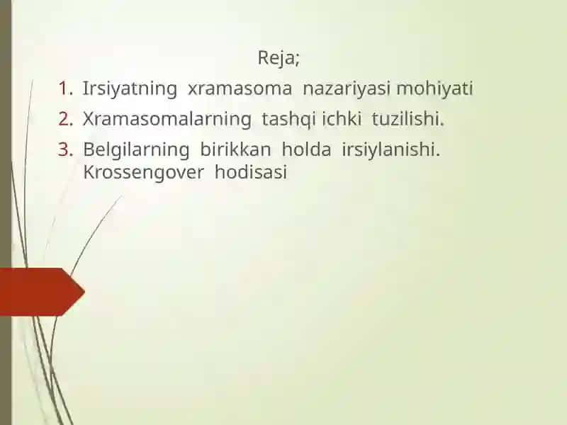 Irsiyatning  xramasoma nazariyasi 2