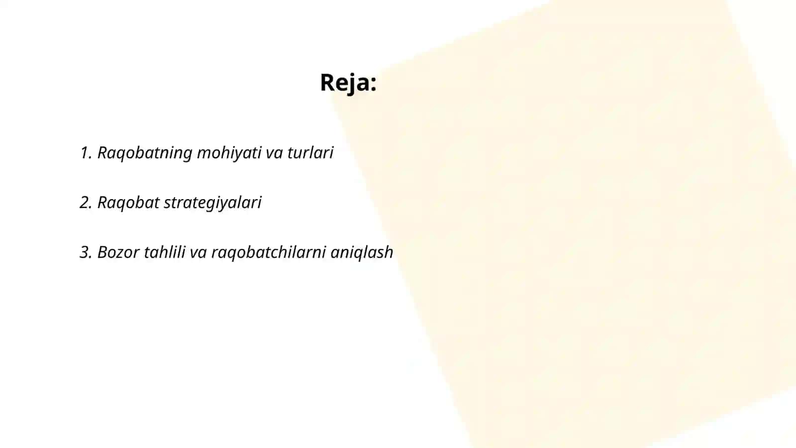 Raqobatning Mohiyati va Turlari 2