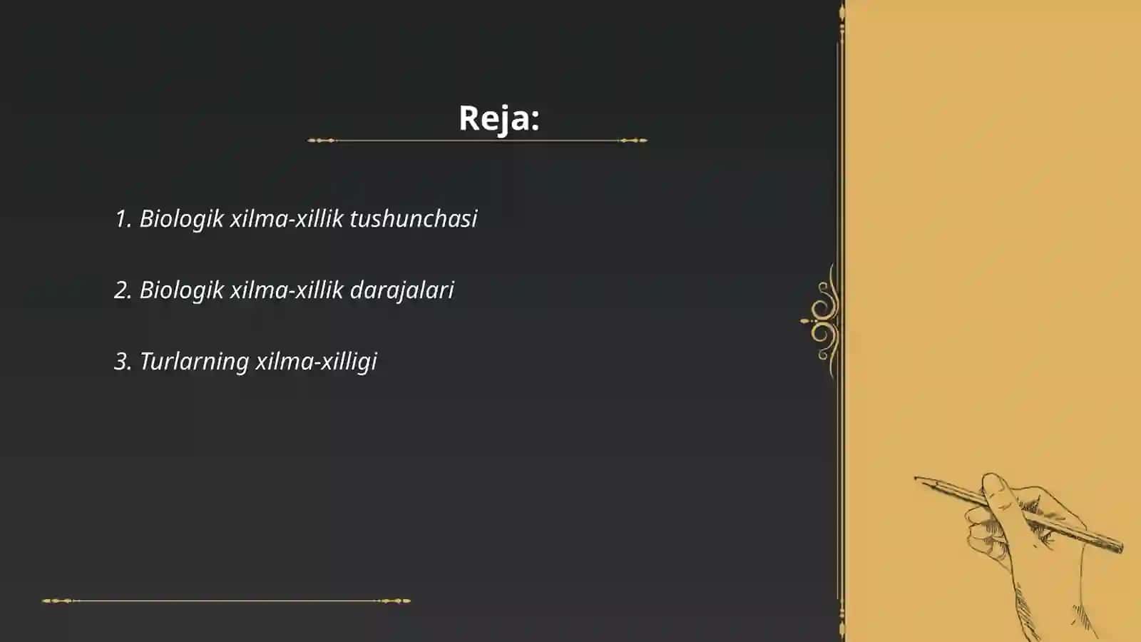 Biologik xilma-xillik va uni baholash 2