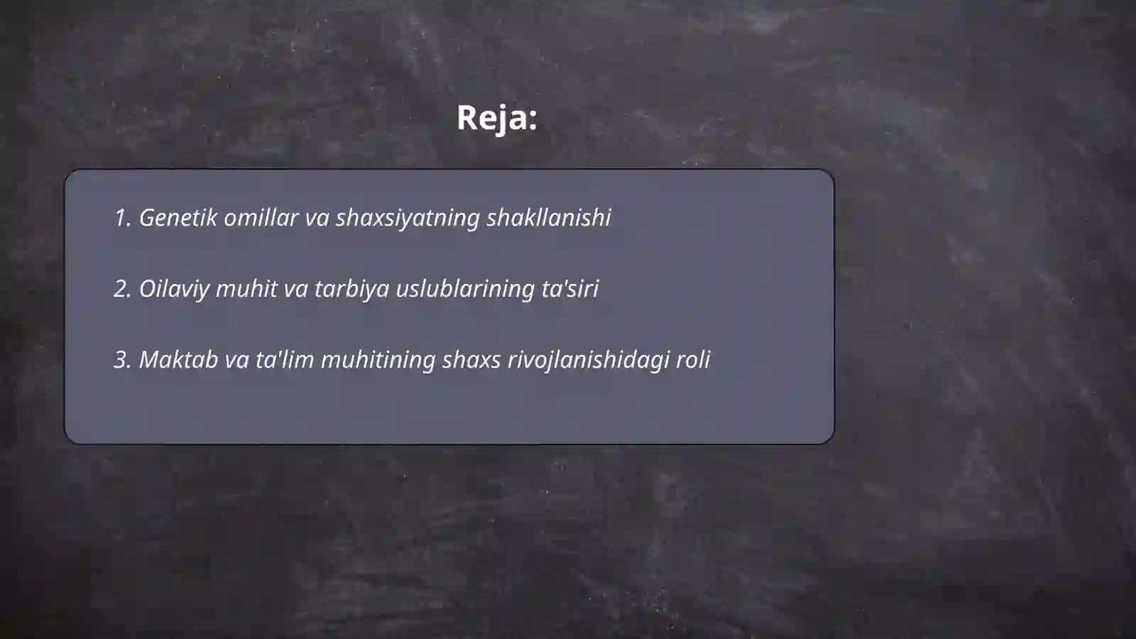 Irsiyat va muhitning shaxs rivojlanishiga tasiri 2