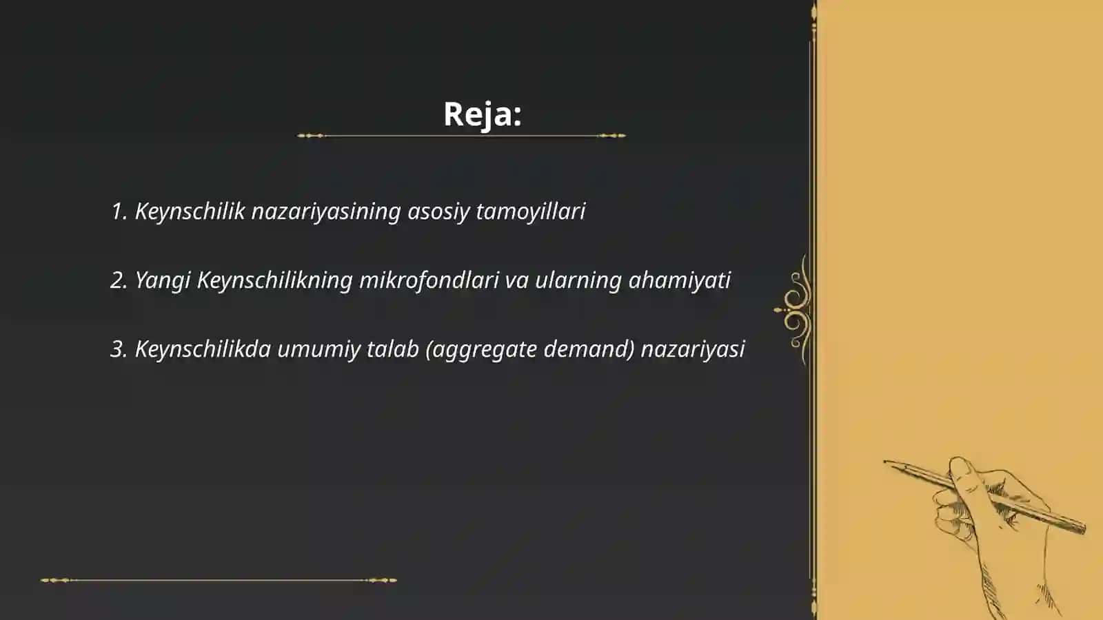 Keynschilik va yangi Keynschilik 2