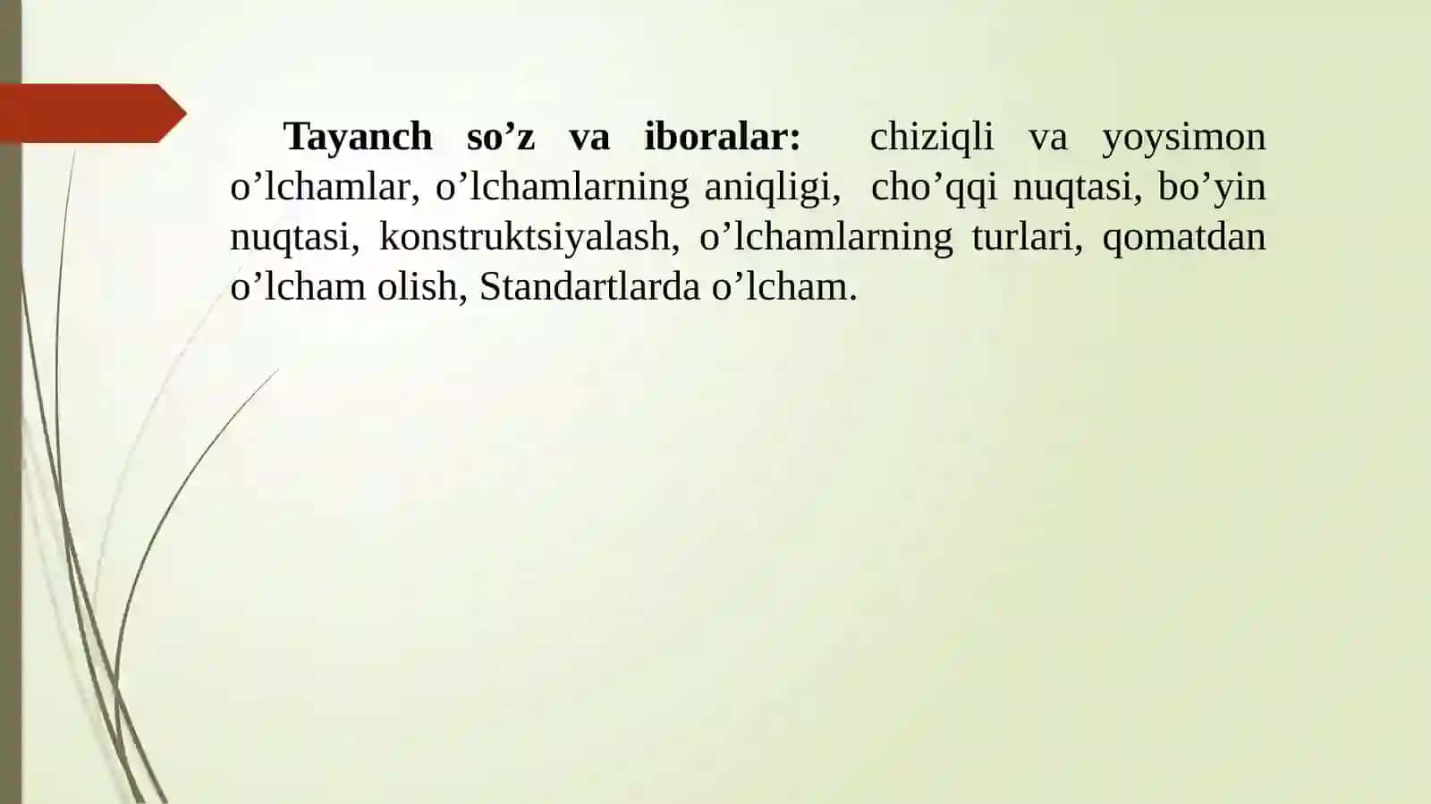 O’lchov turlari va ularni olish tartibi 2