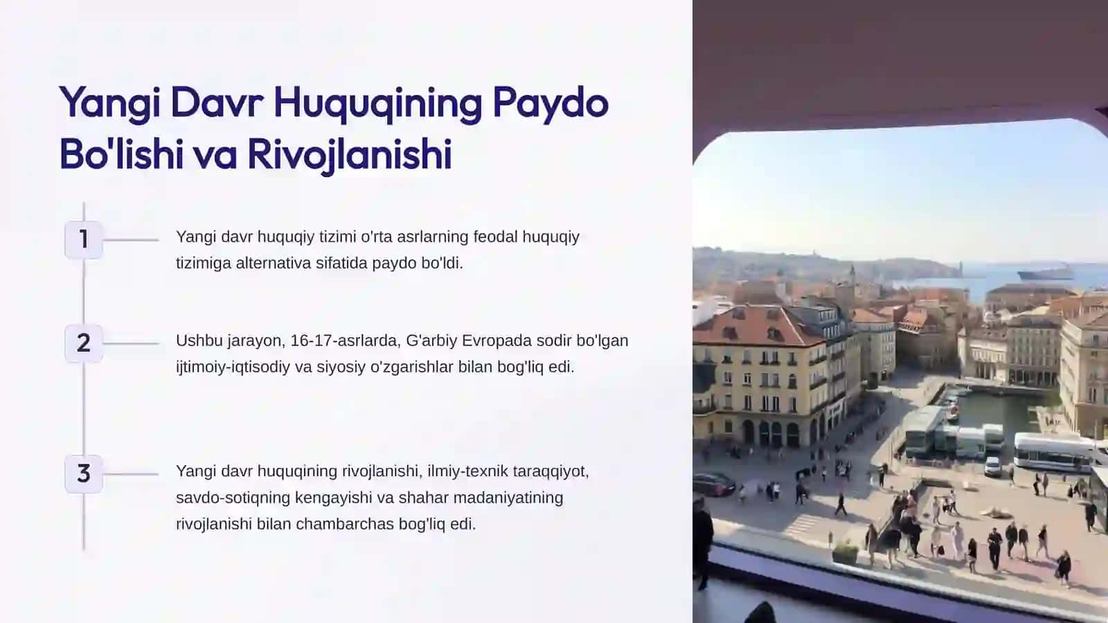Yangi Davr Huquqining Shakllanishi va Rivojlanishi 2