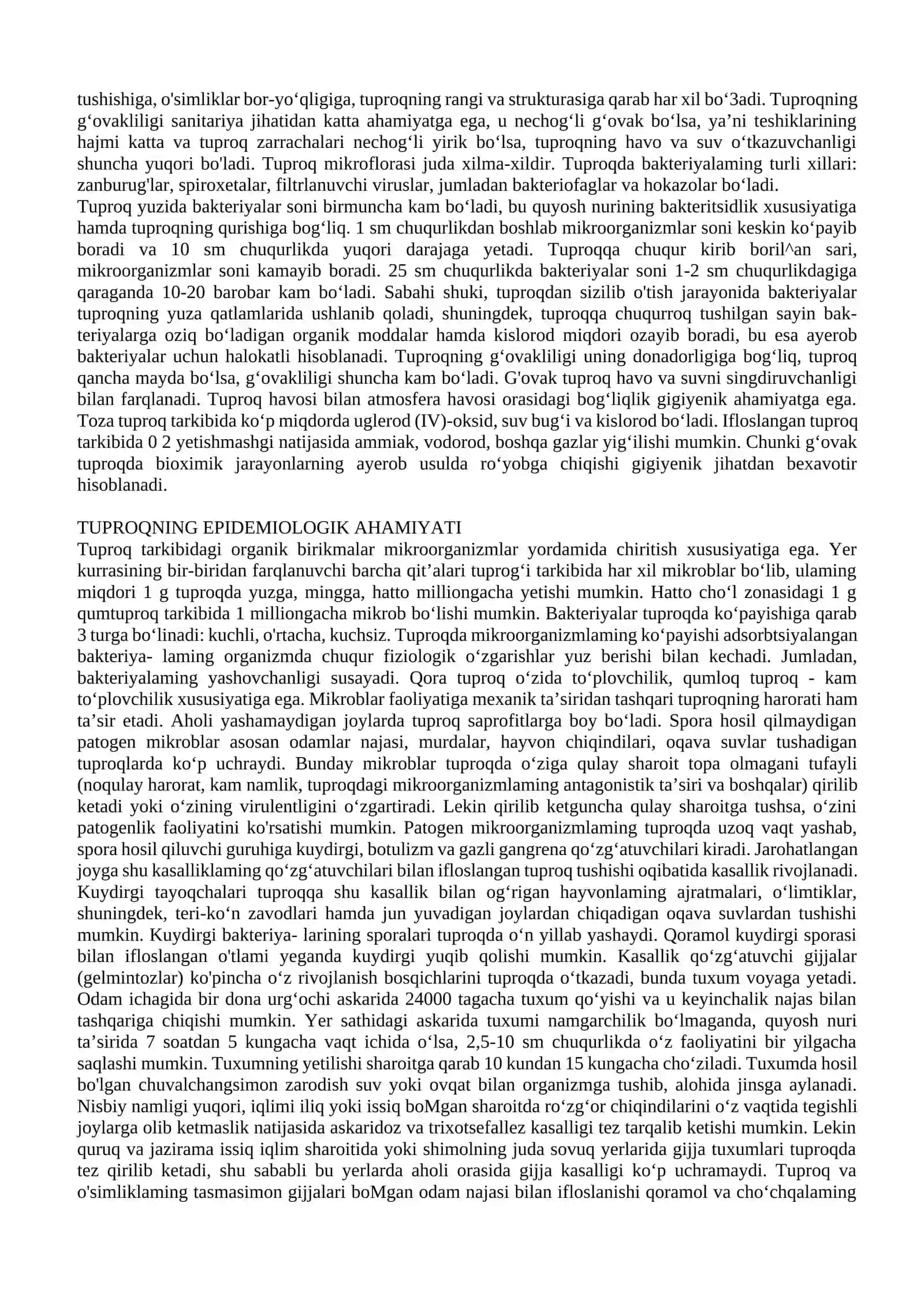 Tuproq gigienasi 2
