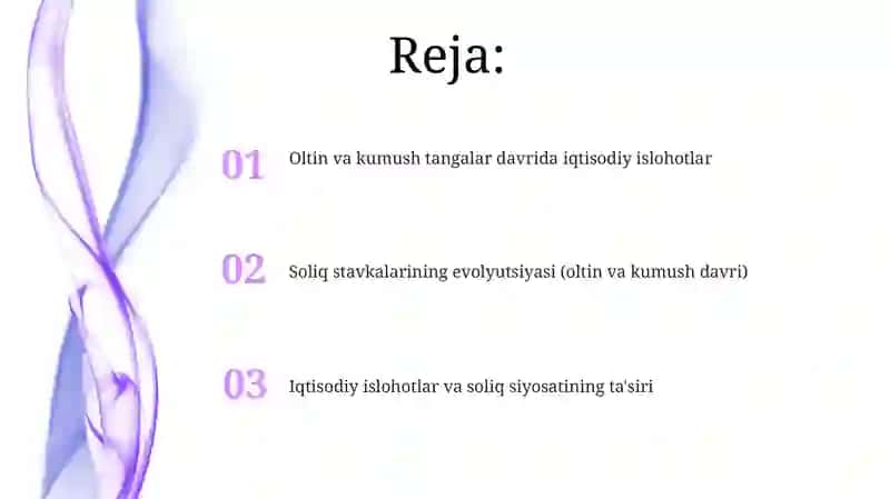 Oltin va kumush tangalar davrida iqtisodiy islohotlar 2