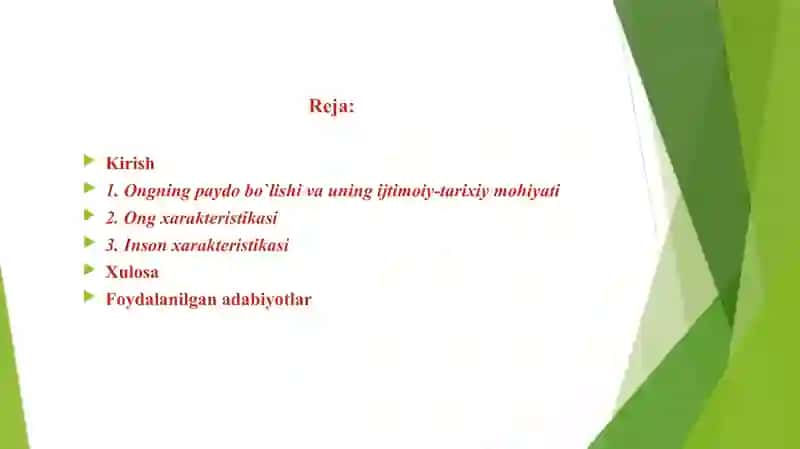 Ongning aniq psixologik tasnifi 2