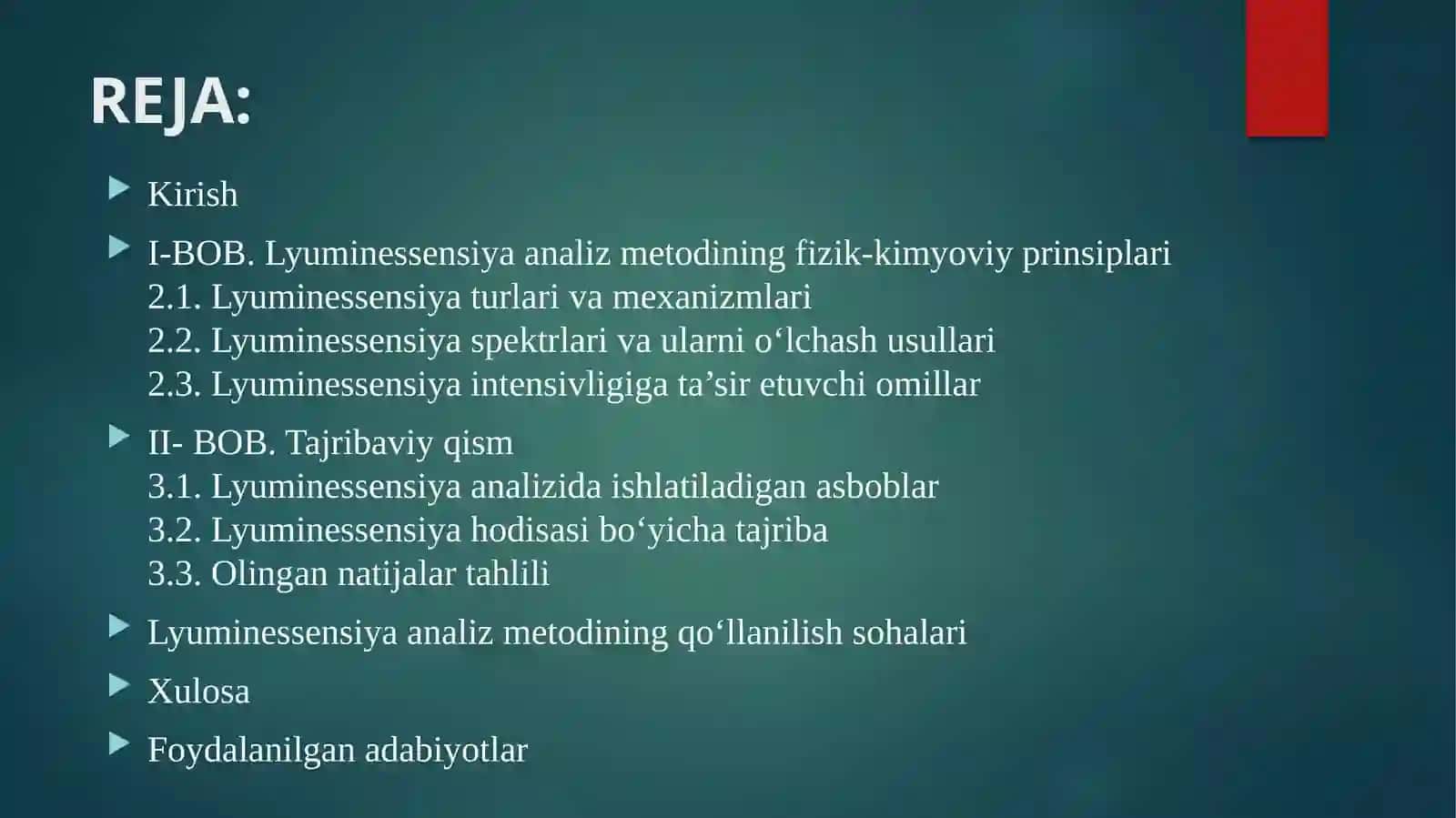 LYUMINESSENSIYA ANALIZMETODI 2