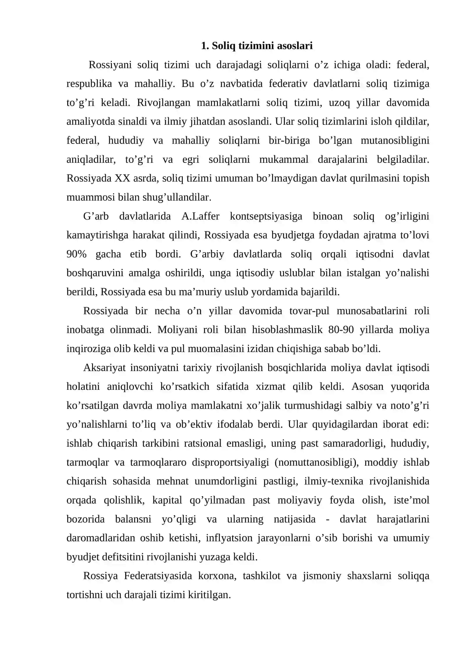 Rossiyani soliq solish tizimi 2