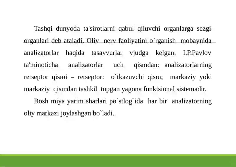SEZGI ORGANLARINING YOSH XUSUSIYATLARI 2