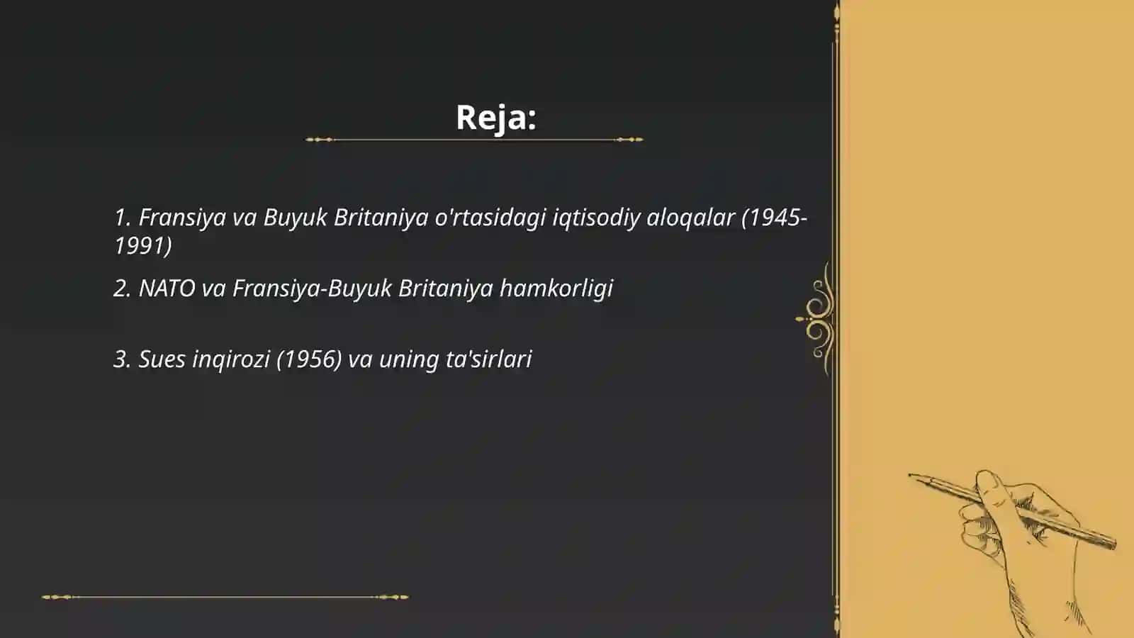 Fransiya va Buyuk britaniya 1945-1991 yillar oraligida 2