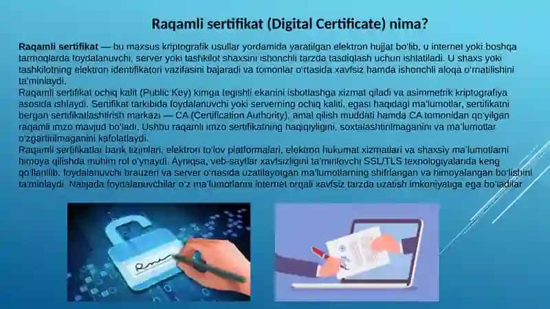 Raqamli sertifikatlar va PKI 2