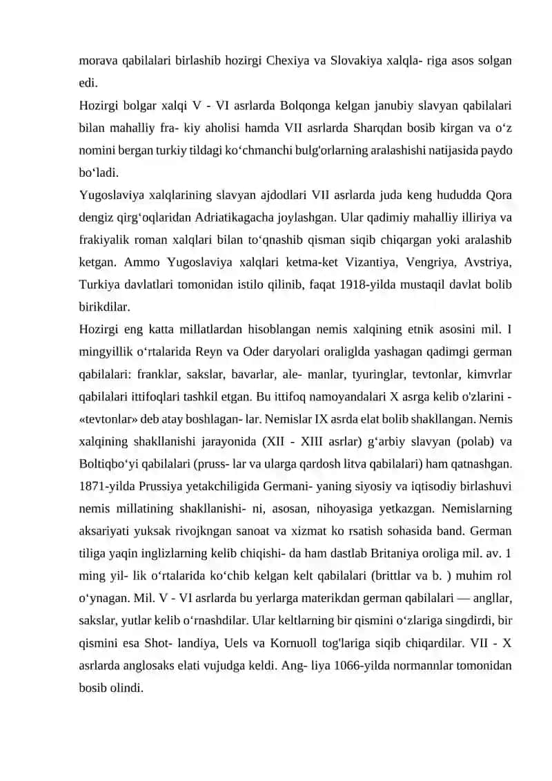 G’arbiy yevropa xalqlari 2