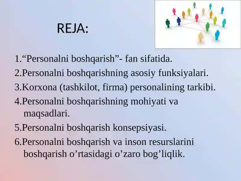 Personalni boshqarish 2