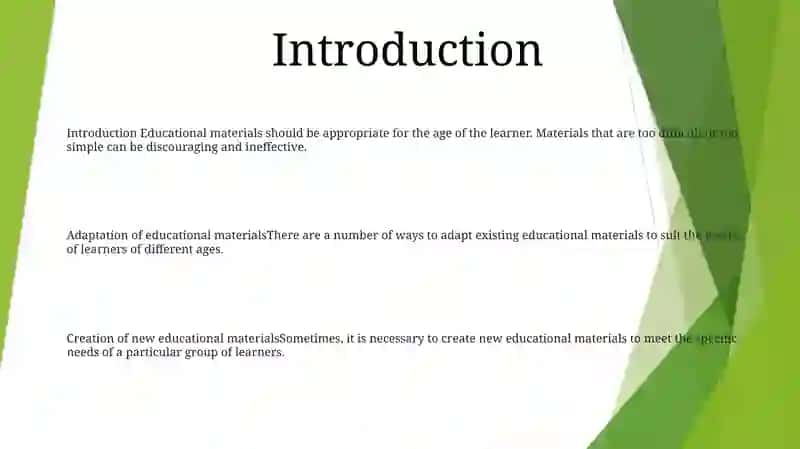 Adaptation Of Educational Materials According To Age Characteristics And Creation Of New Ones 2