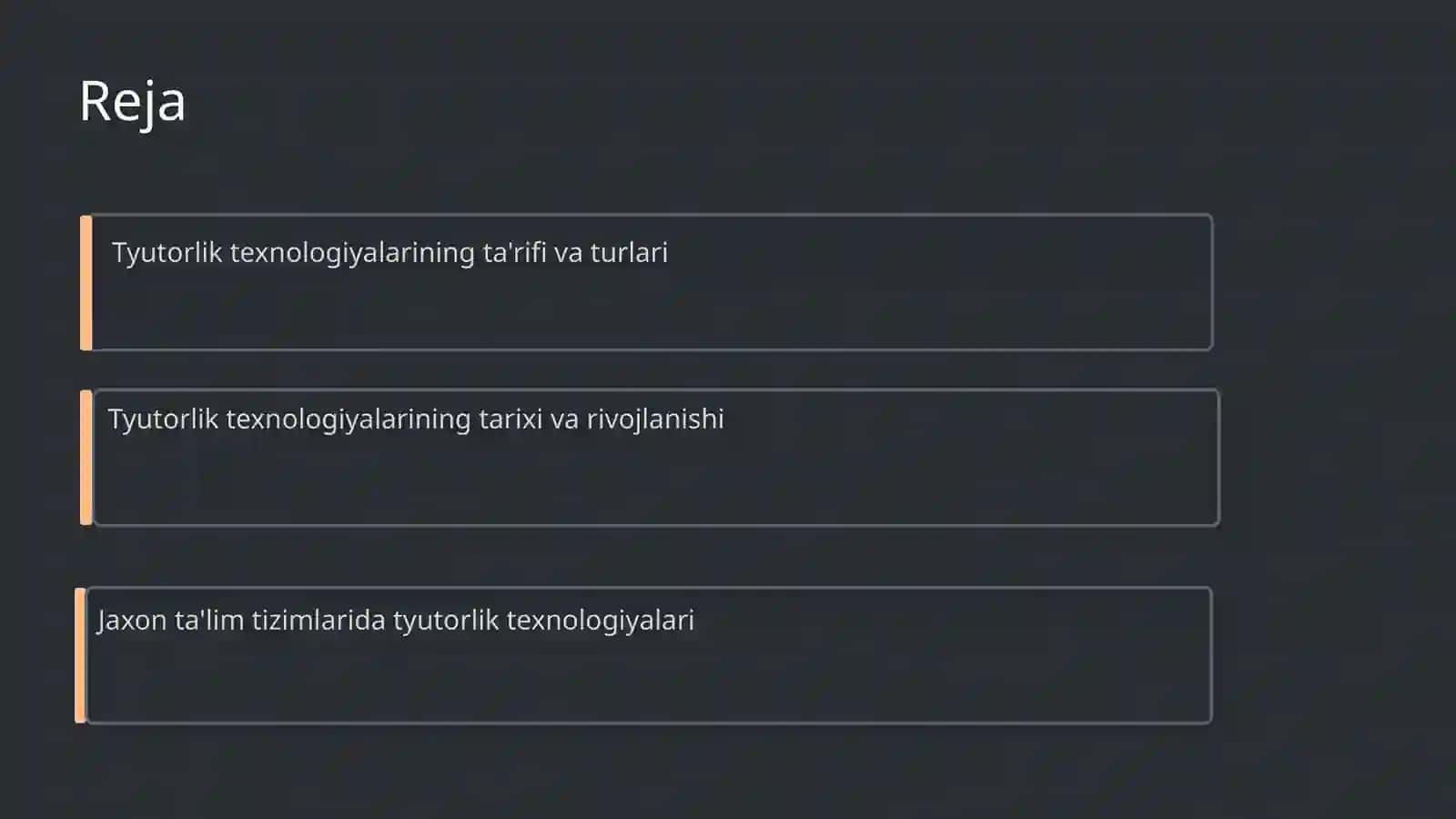 Tyutorlik texnologiyalarining jaxon miqyosidagi o'rni va dolzarbligi 2