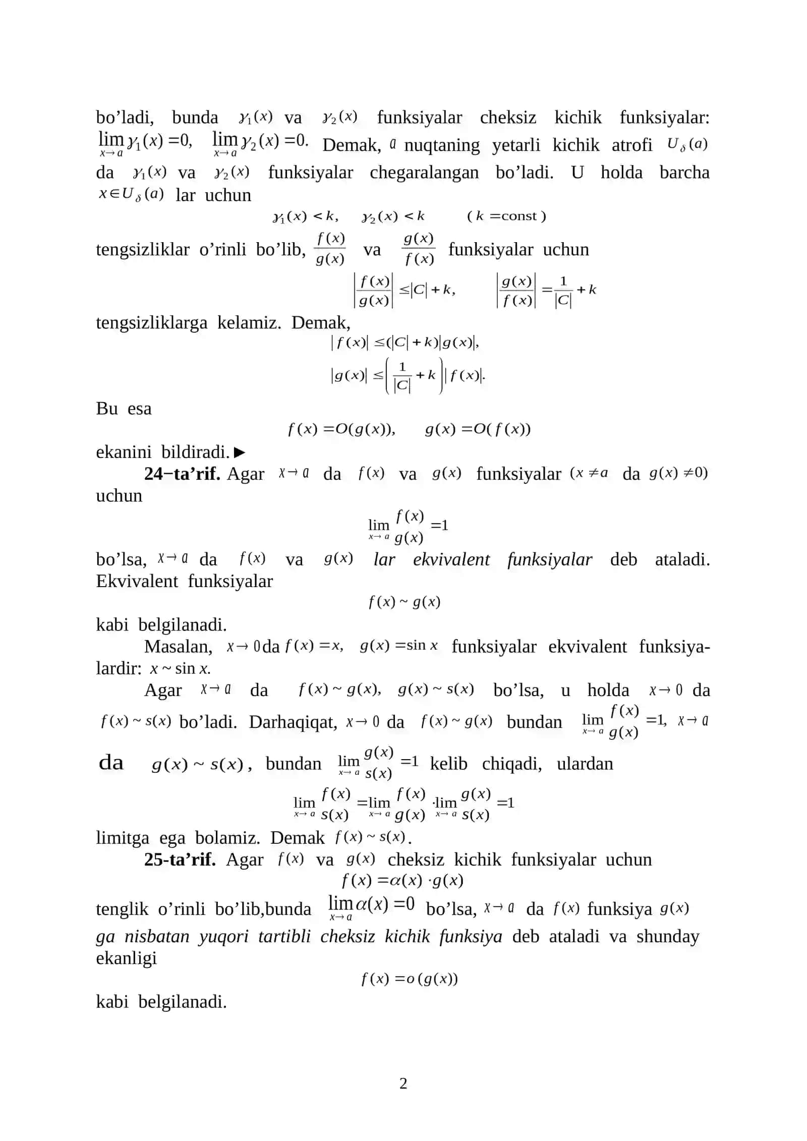 Chegaralanish (O(qiyinlik)) 2