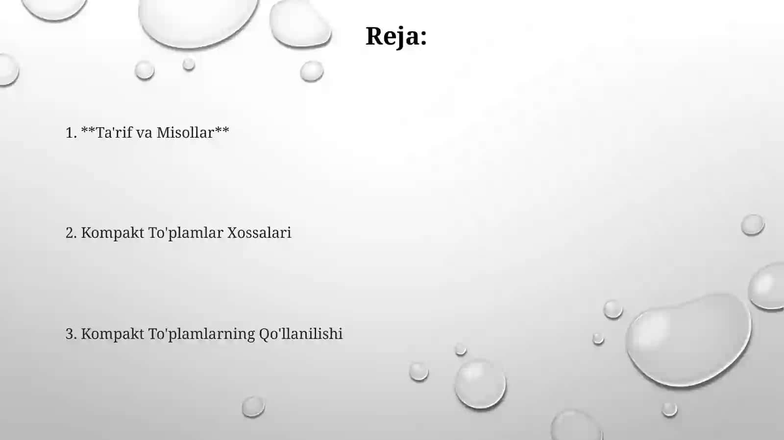 Metrik fazoda kompakt to‘plamlar 2