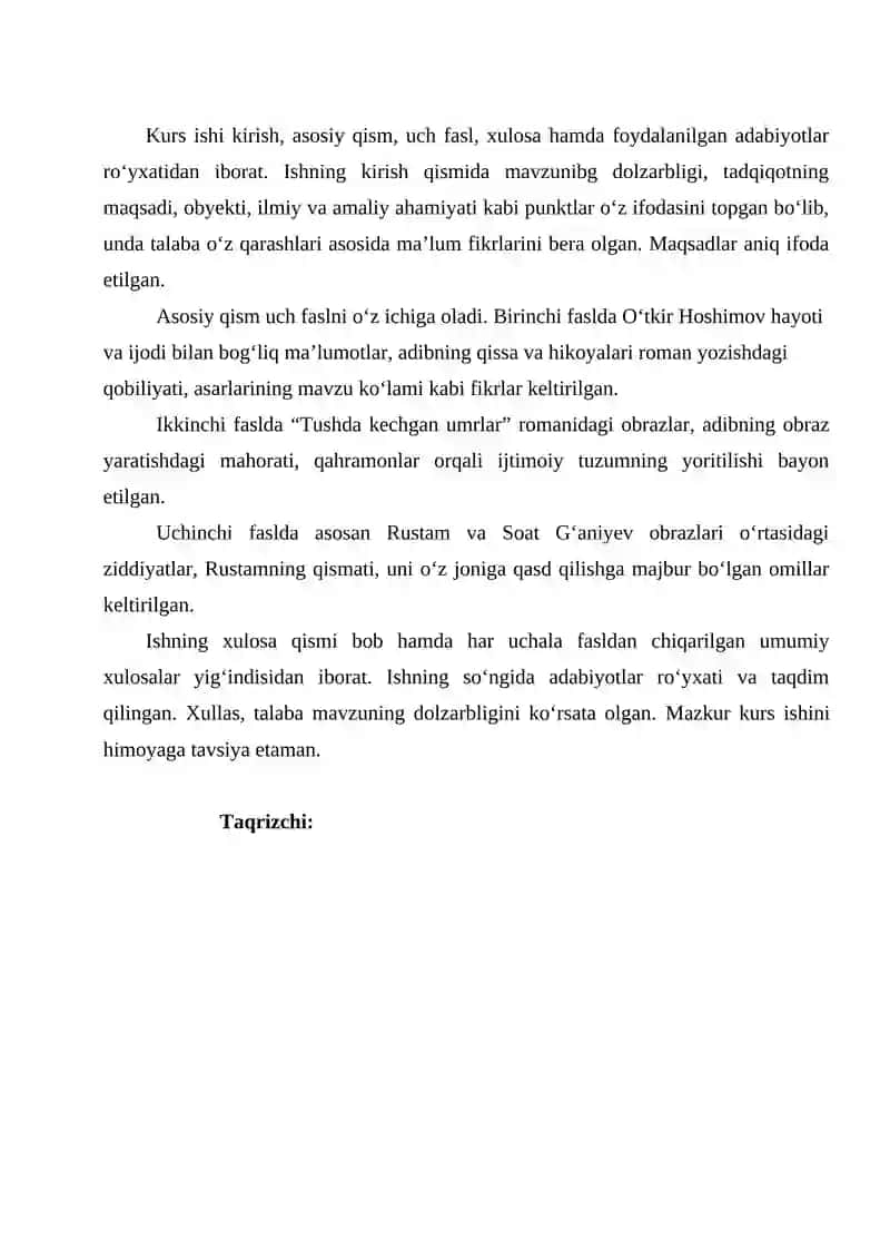 TUSHDA KECHGAN UMRLAR 2