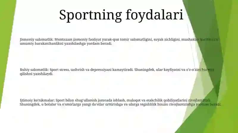 Bolalar Va OʻSmirlar Sporti 2