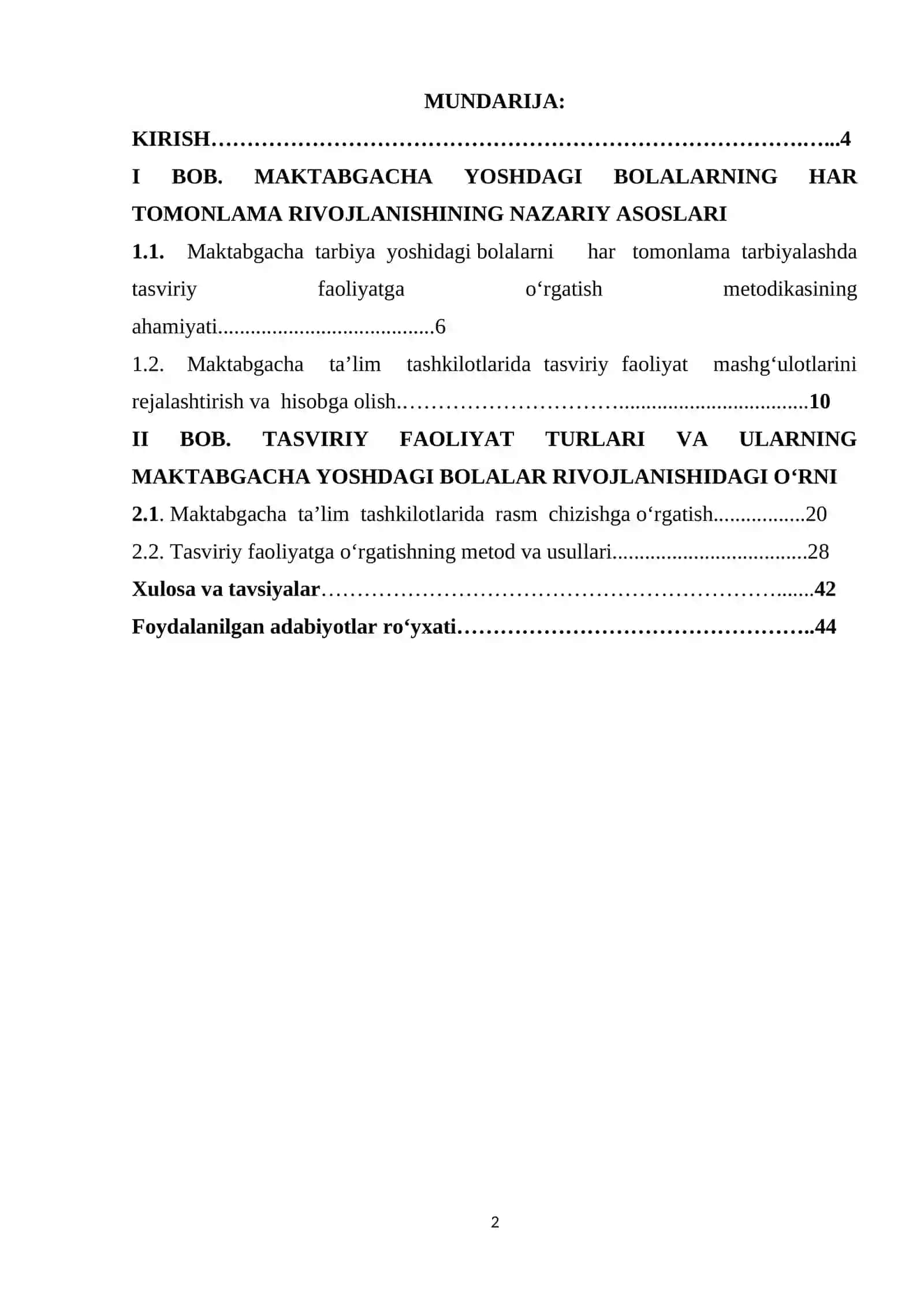 TASVIRIY FAOLIYATGA O ‘RGATISH METODIKASI 2