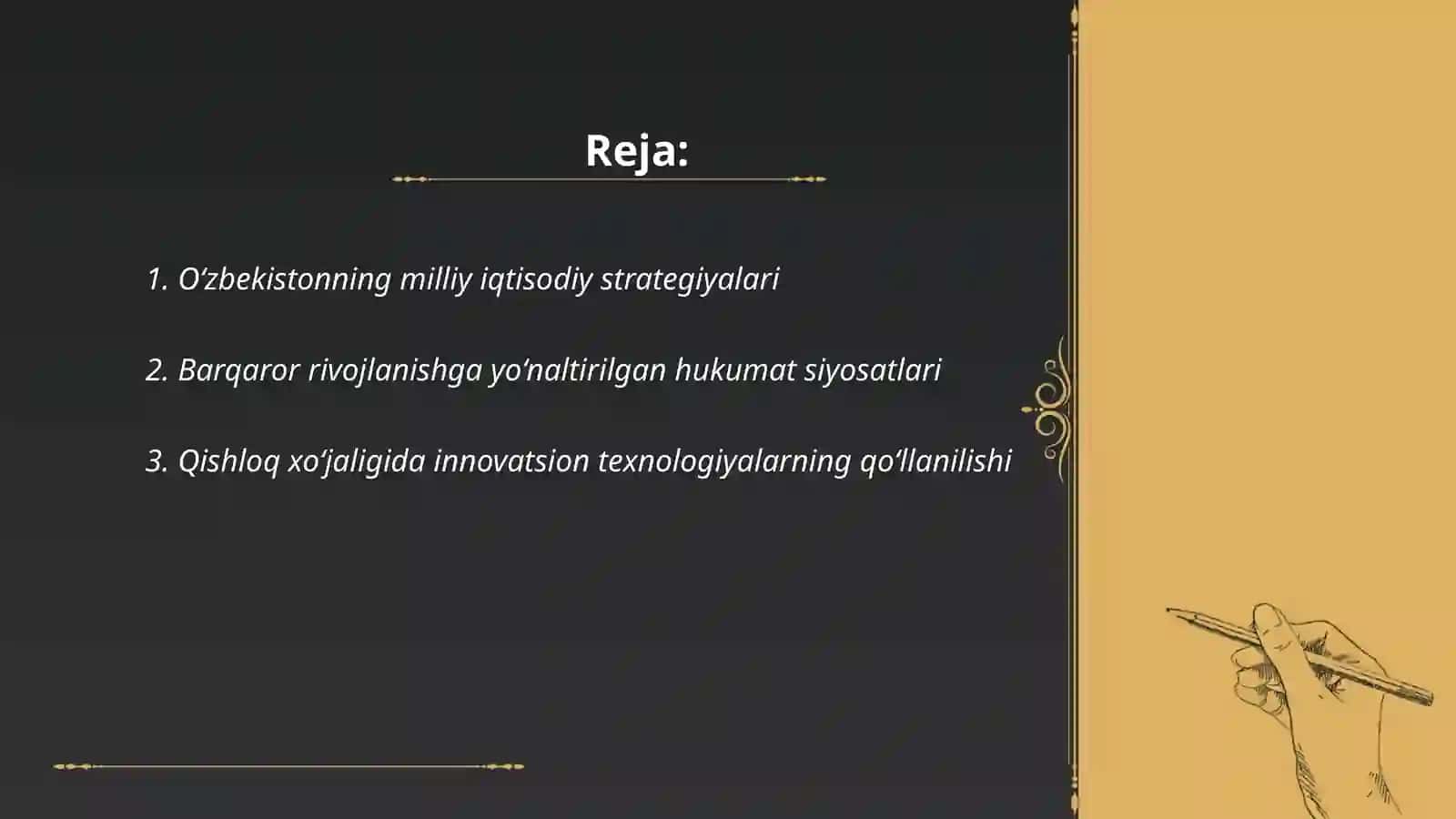 O'zbekiston iqtisodiyotining barqaror iqtisodiy o'sishi 2
