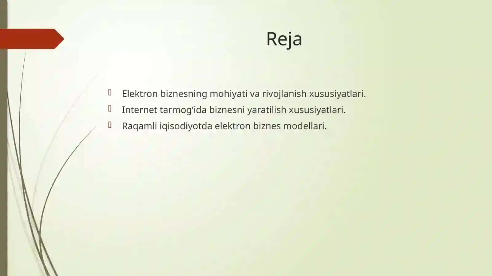 Raqamli iqisosdiyotda elektron biznes asoslari 2