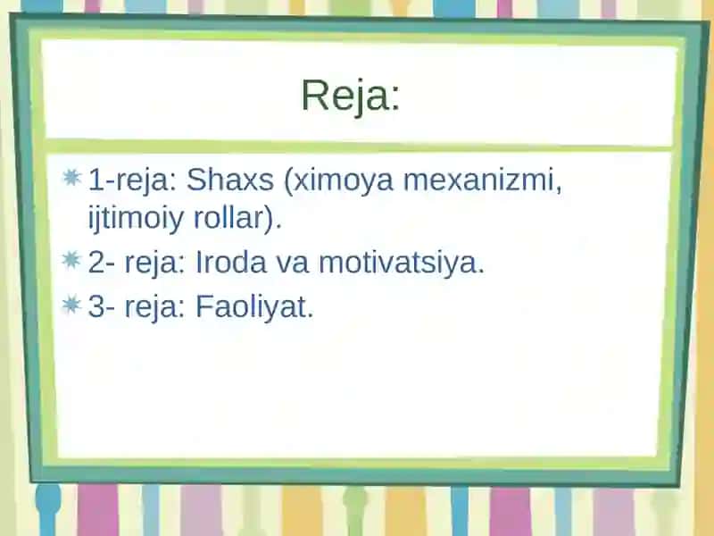 Shaxs, iroda, motivatsiya va faoliyat 2