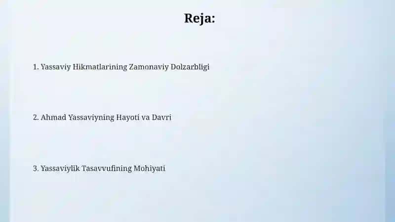 Ahmad Yassaviy hikmatlari 2