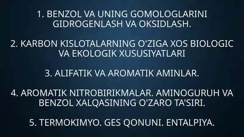 Biologiya yo’nalishi 1-bosqich 102-guruh talabasi Mo’ydinova Sarvinozning “kimyo laboratoriya” fanidan mustaqil ta’limi 2