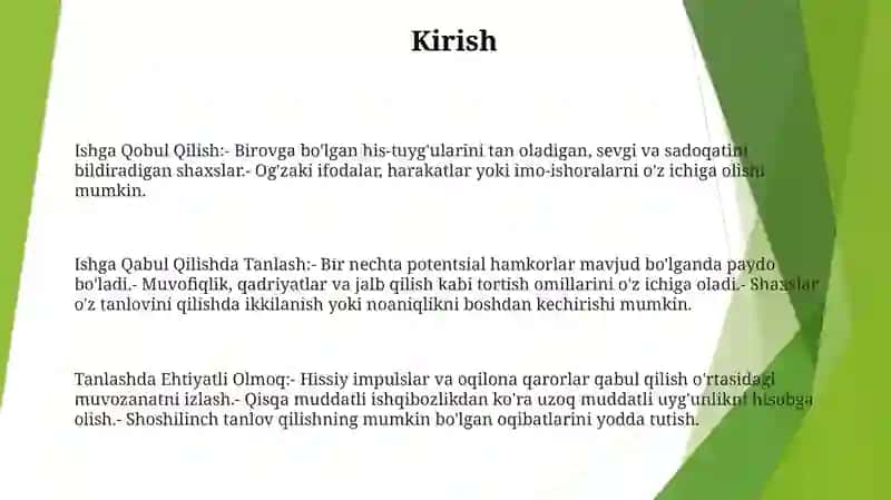 Ishga Qabul Qilish Va Tanlash 2
