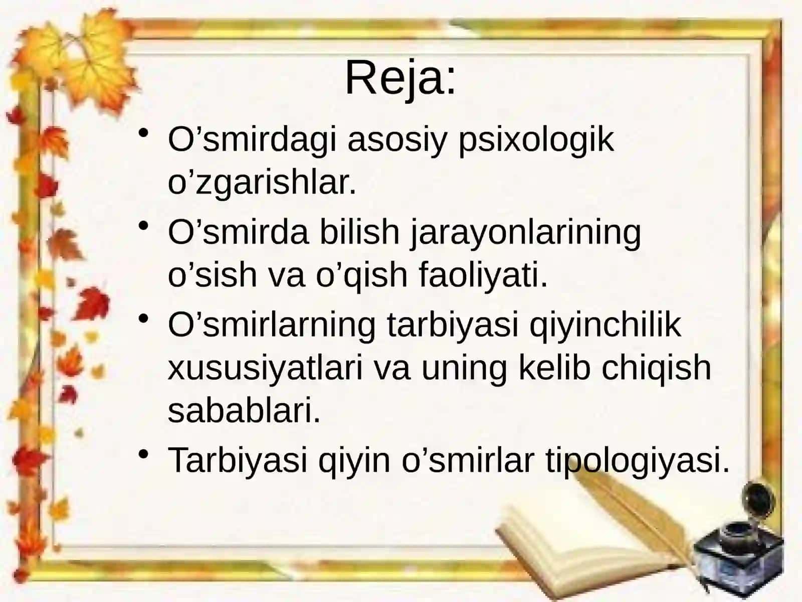 O`smirlikdavripsixologiyasi 2