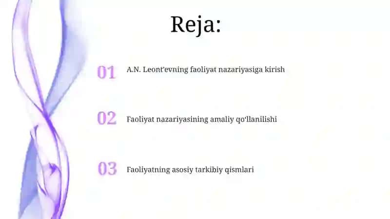 A.N.Leontevning faoliyat nazariyasi 2