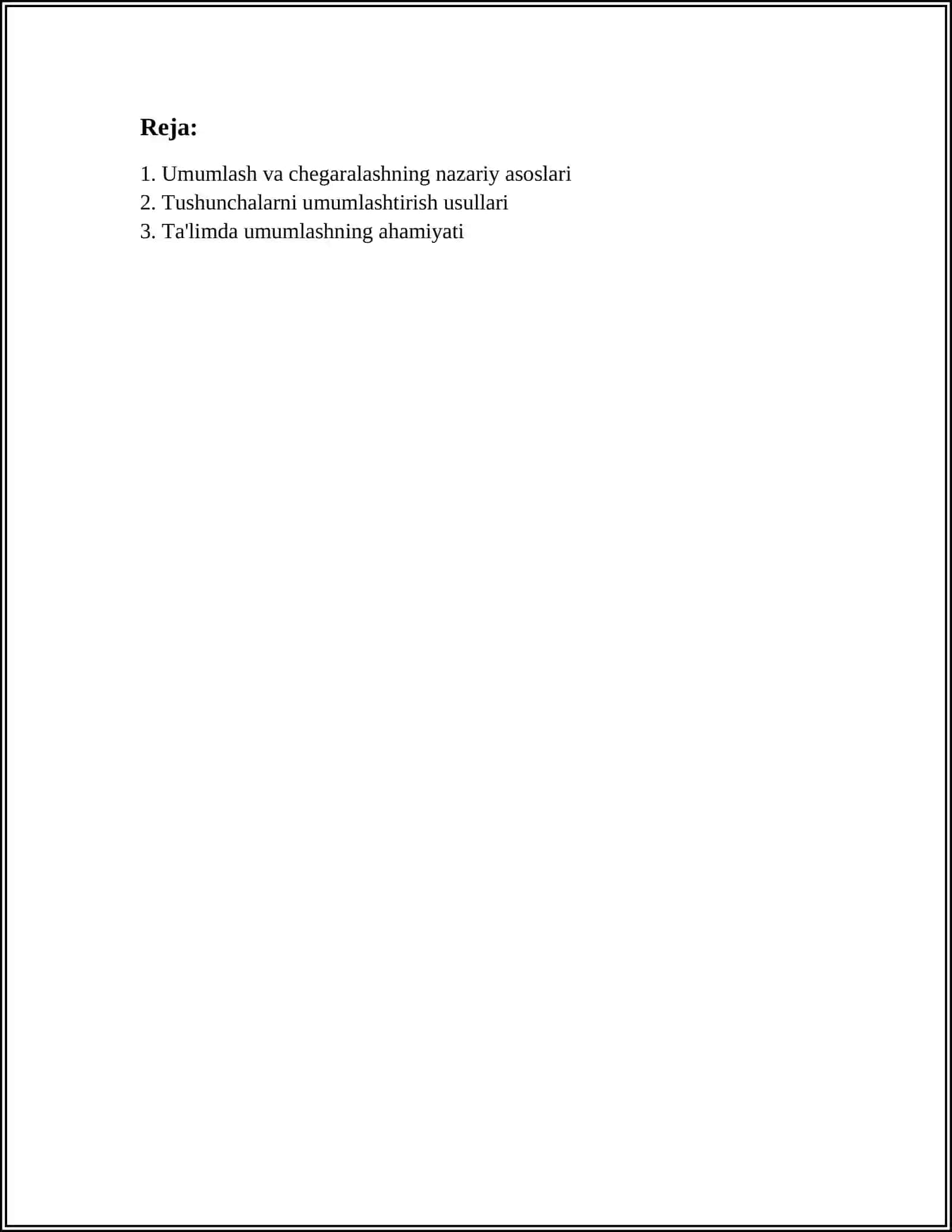 TUSHUNCHANI UMUMLASH VA CHEGARALASH 2