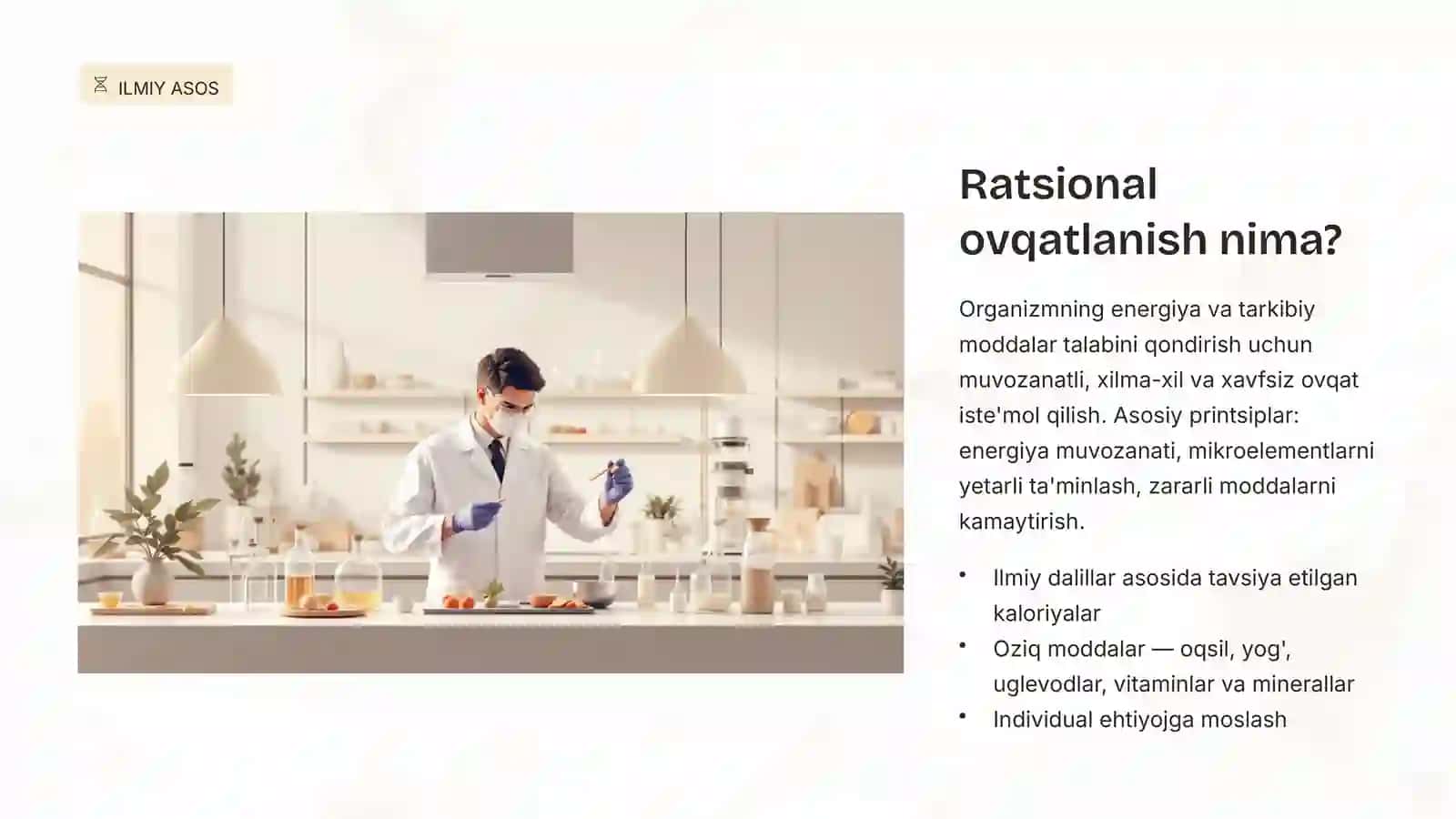 Ratsional ovqatlanishning ilmiy va amaliy jihatlari 2