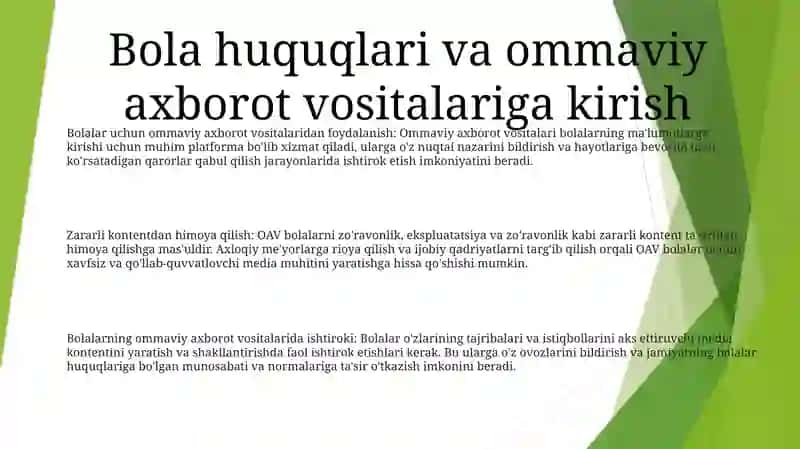 Media Muhitda Bola Huquqlari 2
