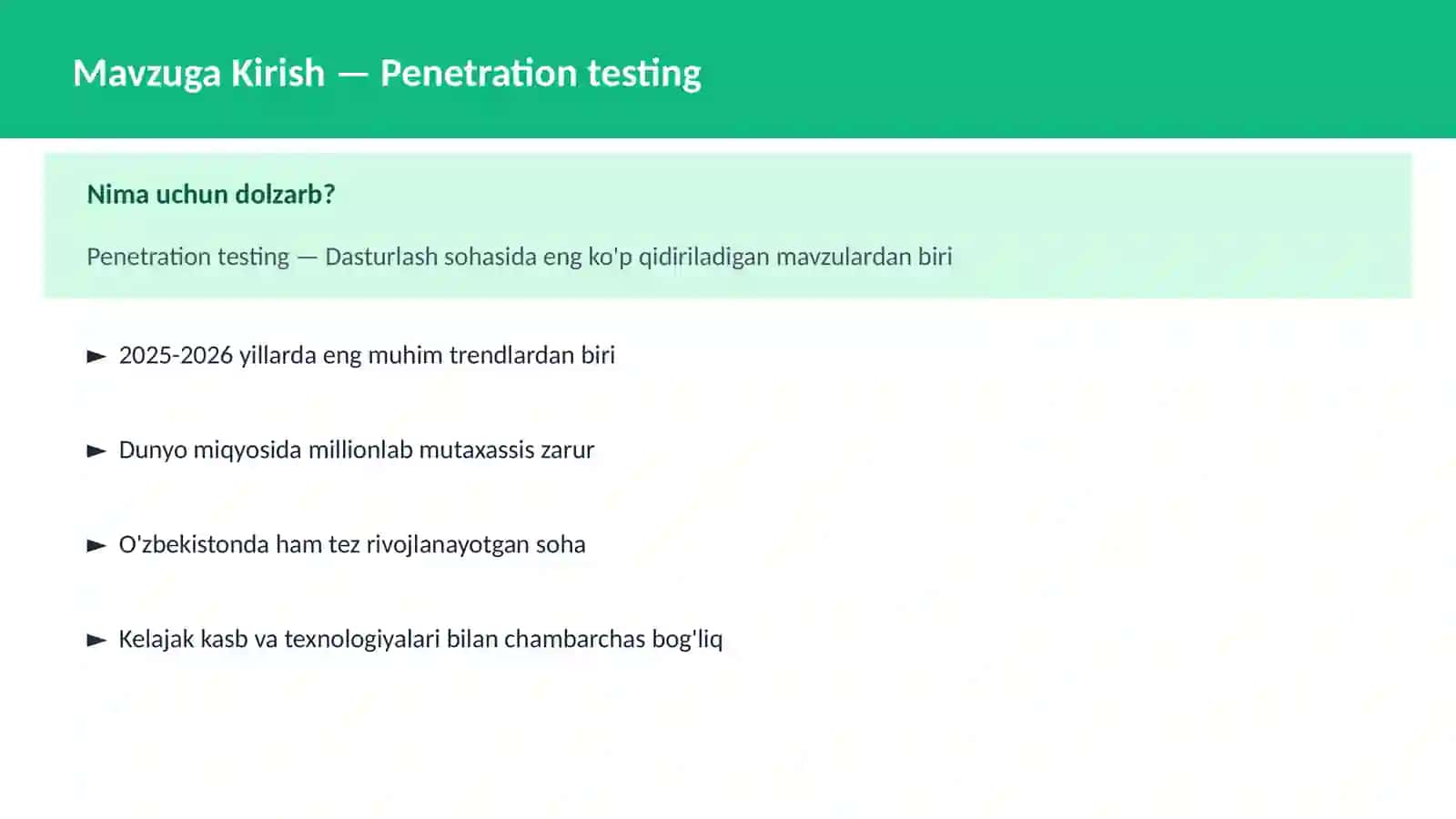 Penetration testing 2