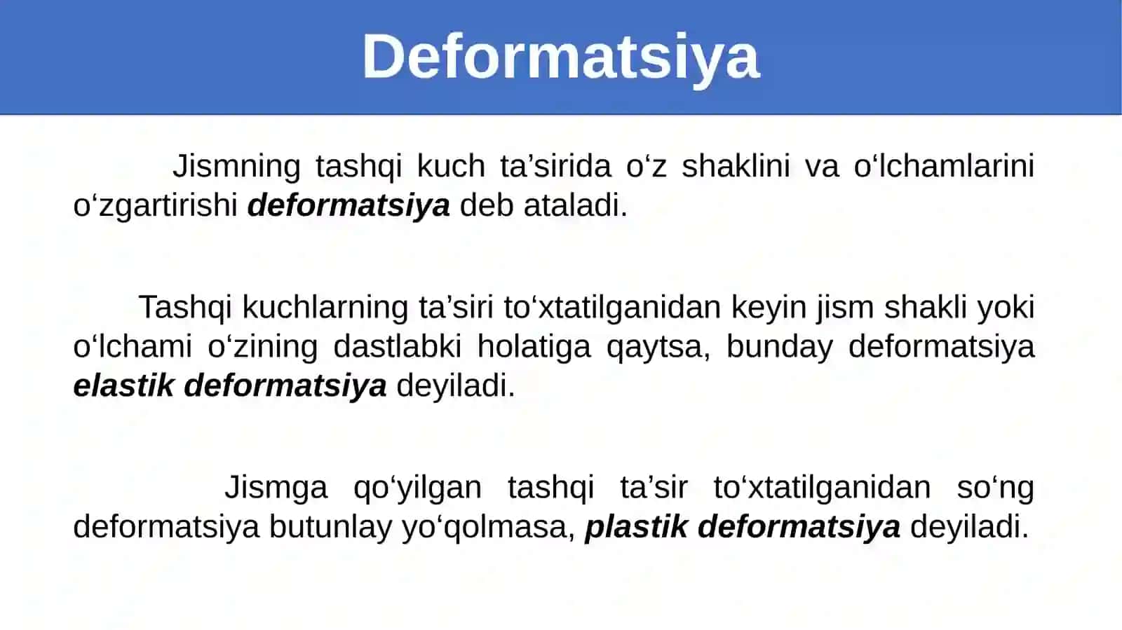 Qattiq jismlarning mexanik xossalari 2