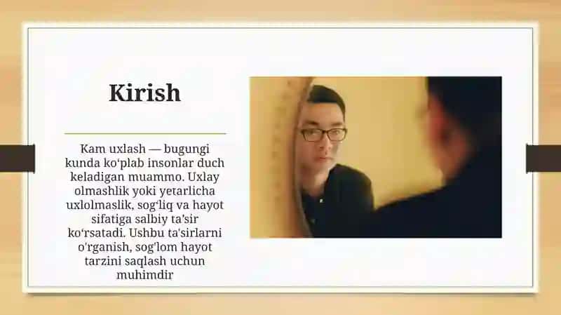 Kam uxlashlikning zararlari haqida 2