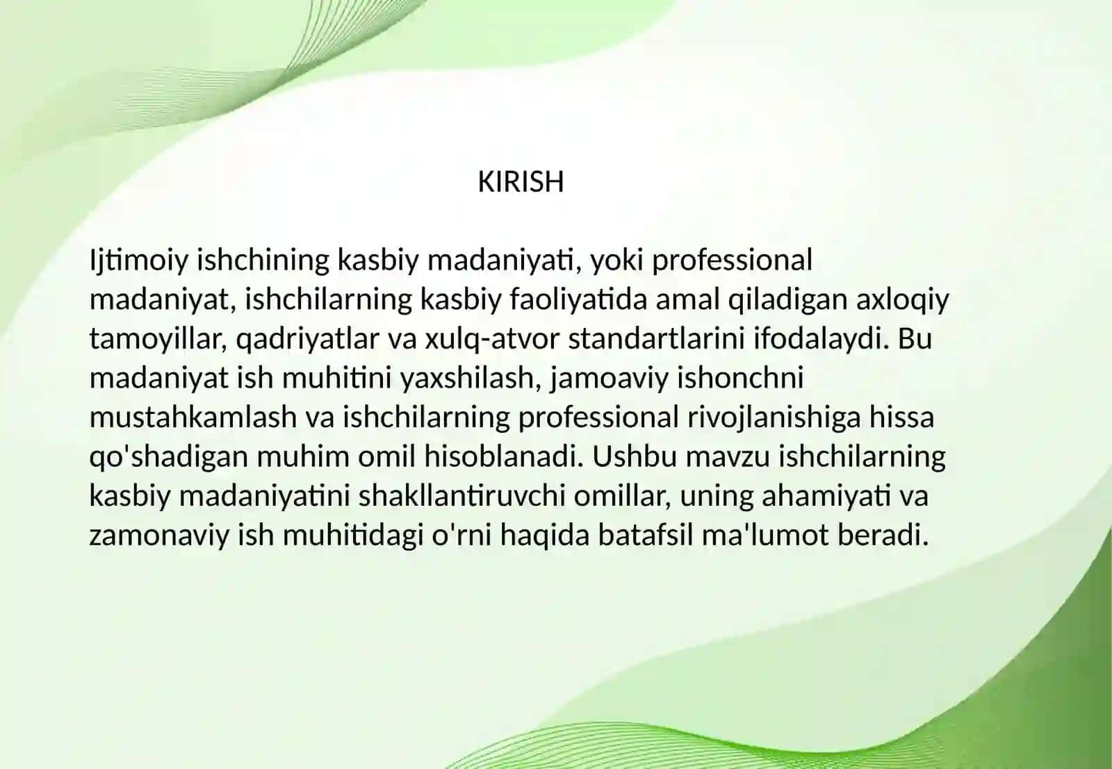 Ijtimoiy ishchining kasbiy madaniyati 2