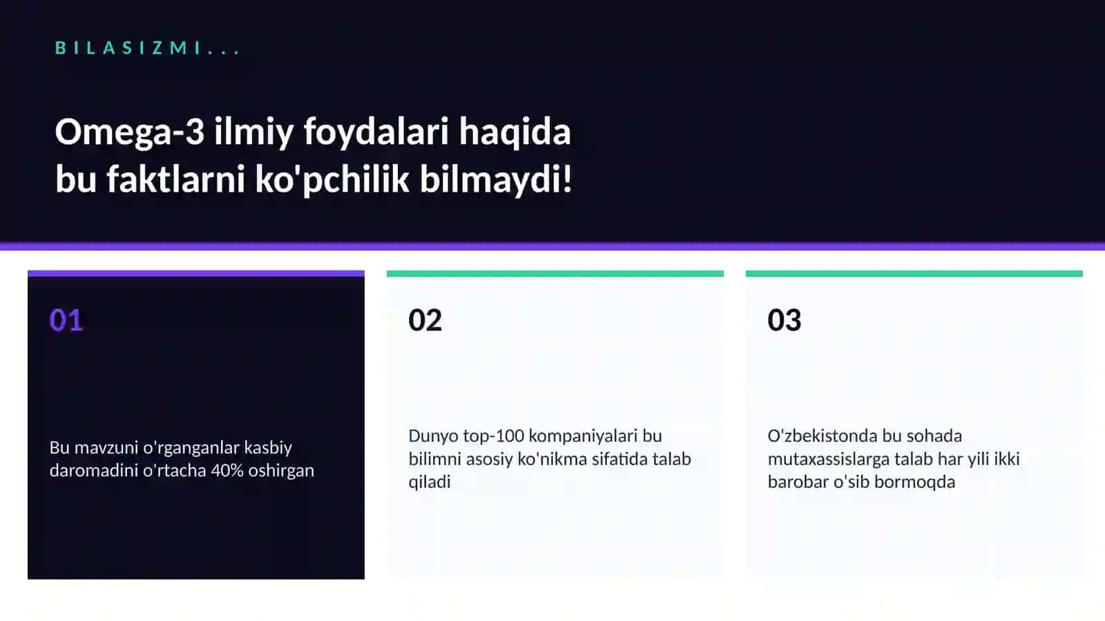 Omega-3 ilmiy foydalari 2